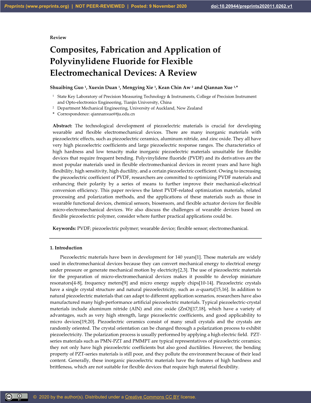 Composites, Fabrication and Application of Polyvinylidene Fluoride for Flexible Electromechanical Devices: a Review