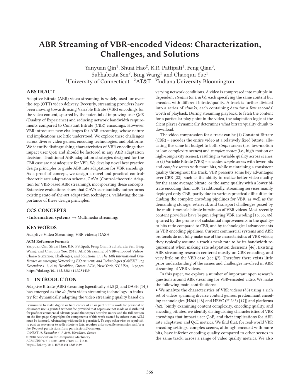 ABR Streaming of VBR-Encoded Videos: Characterization, Challenges, and Solutions