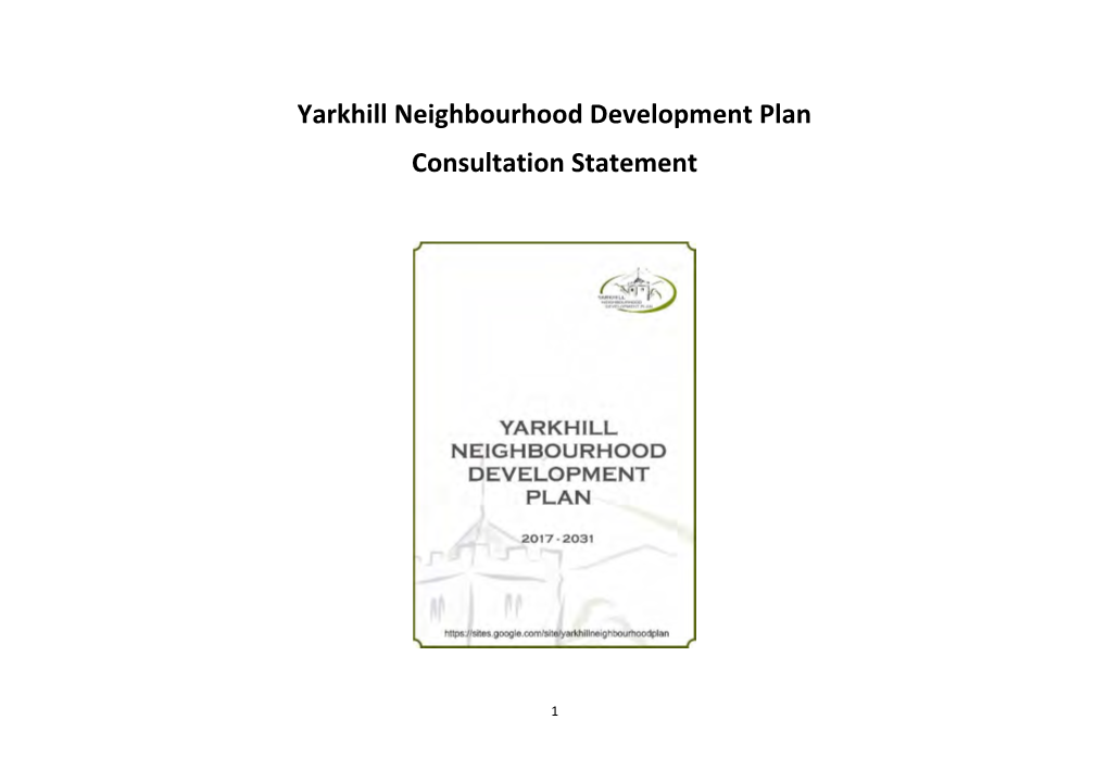 Yarkhill Consultation Statement