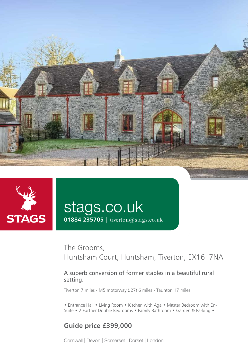 Stags.Co.Uk 01884 235705 | Tiverton@Stags.Co.Uk