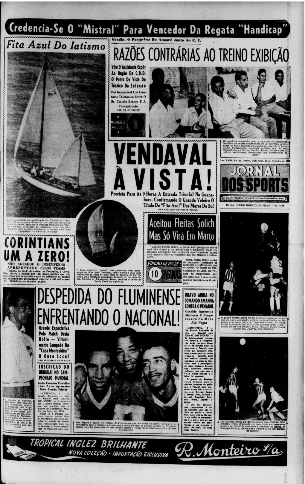 Ano XXIII, Rin De Janeiro, Sp\T;I-Frira, 13 Dp Fpverelrn Dp 1953 Kx © ^| J