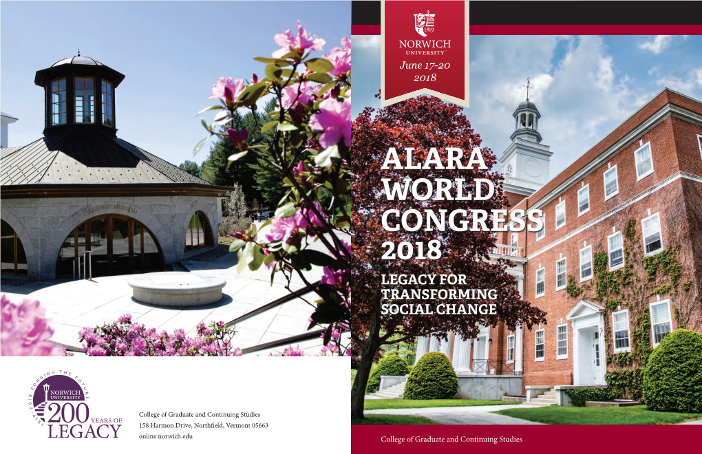 Alara World Congress 2018 Legacy for Transforming Social Change