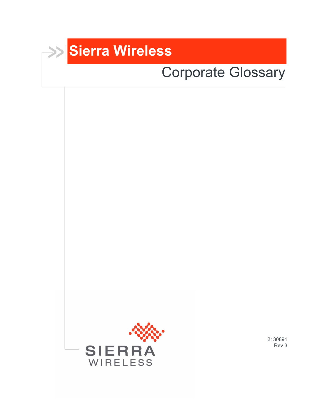Sierra Wireless Corporate Glossary
