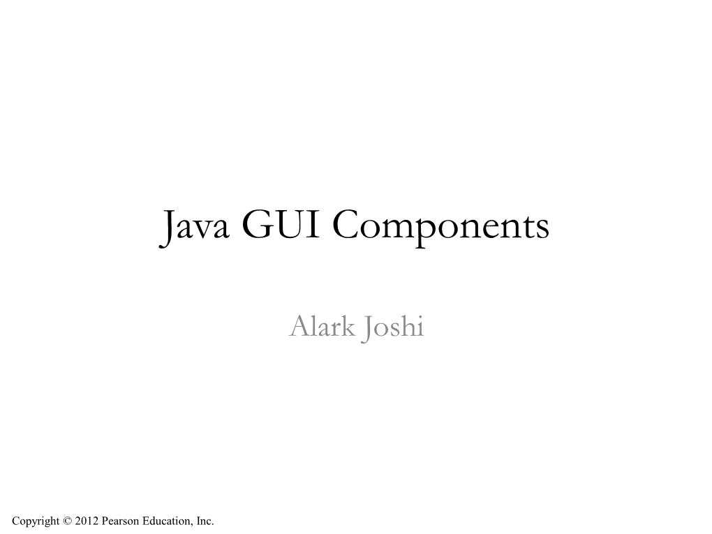 Java GUI Components