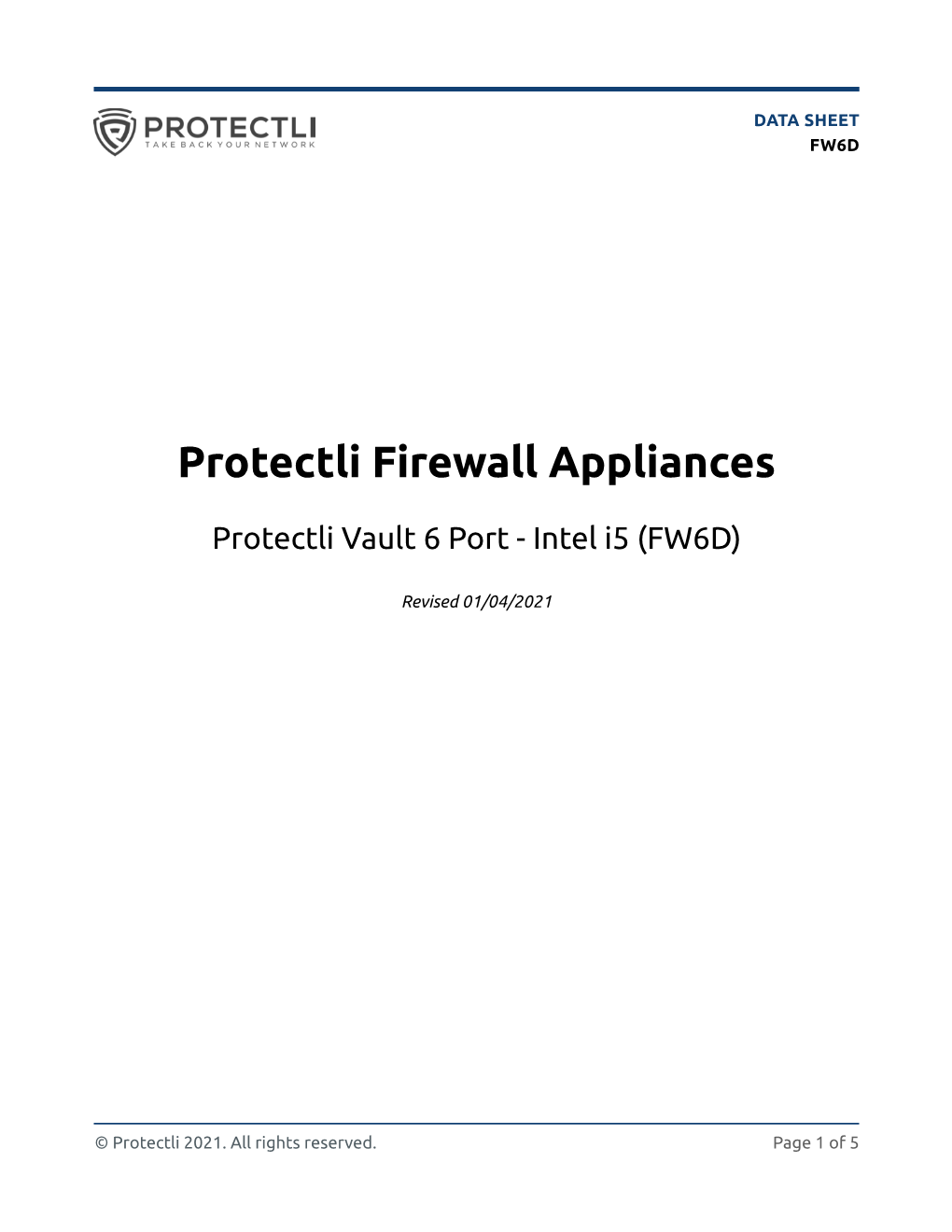 Protectli Firewall Appliances
