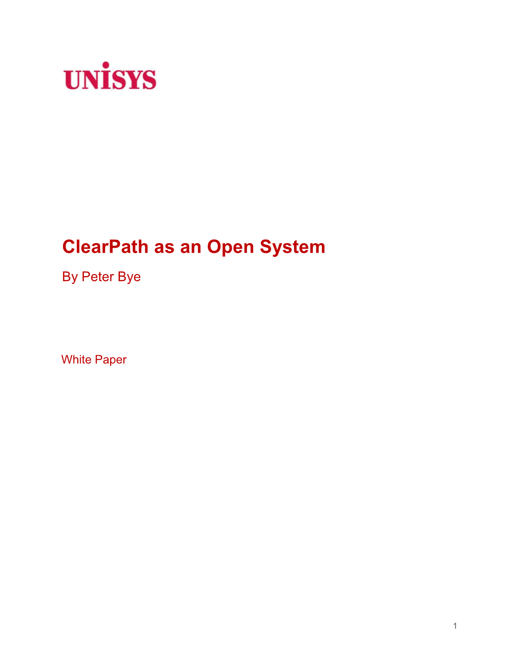 Clearpath As an Open System