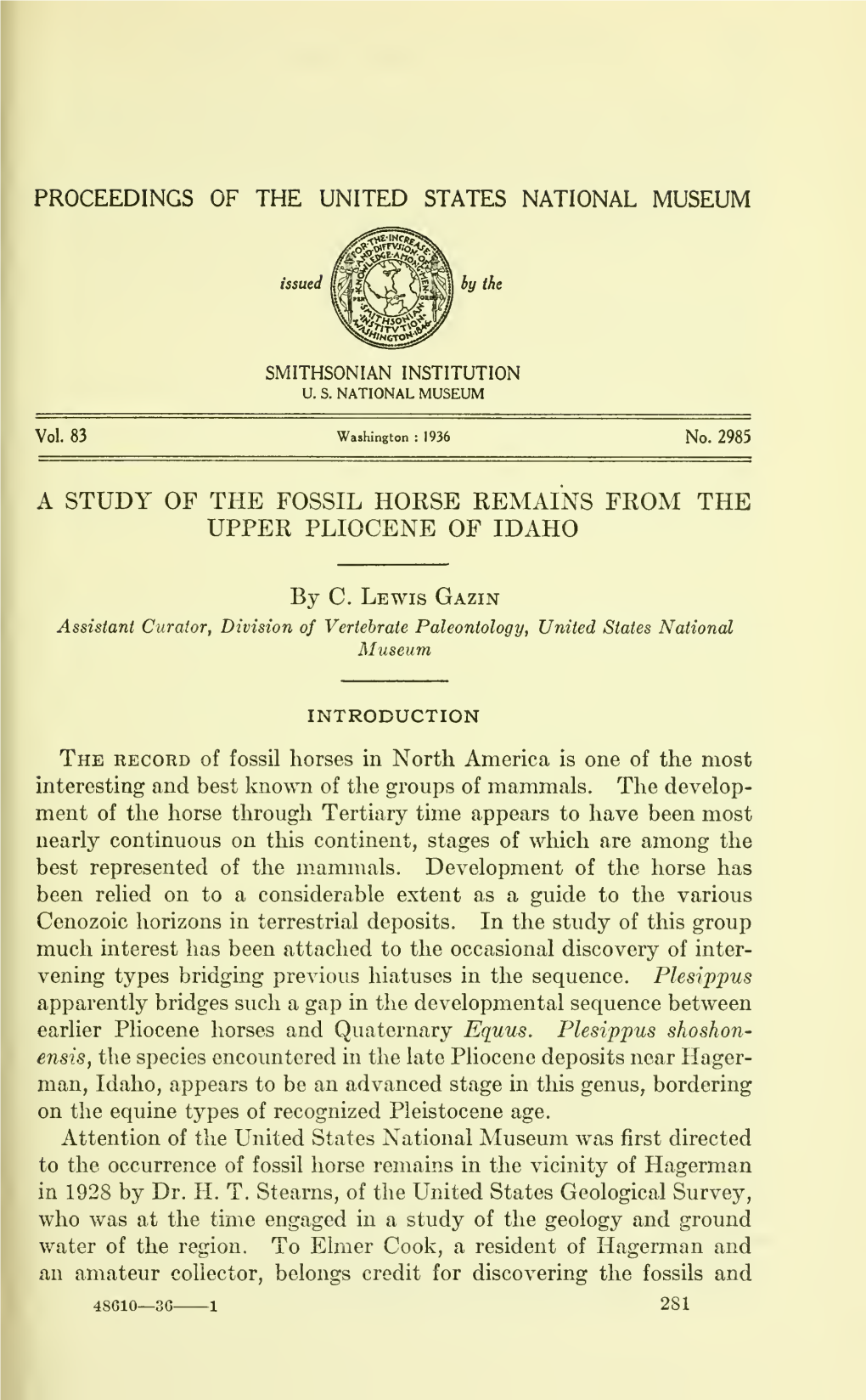 Proceedings of the United States National Museum