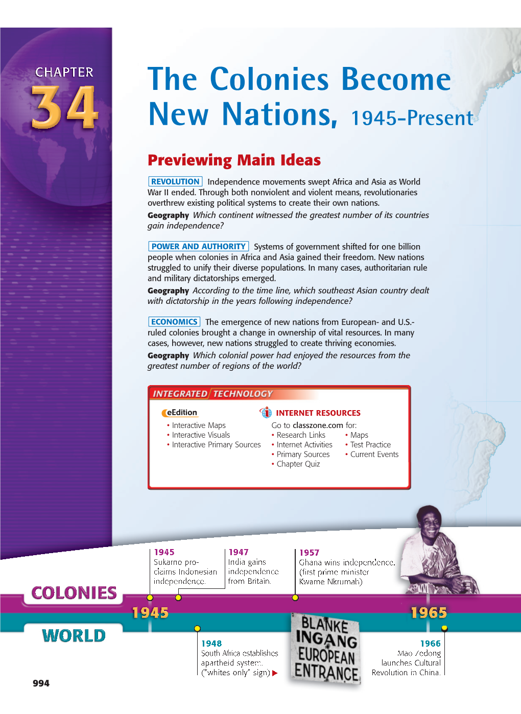 The Colonies Become New Nations, 1945-Present