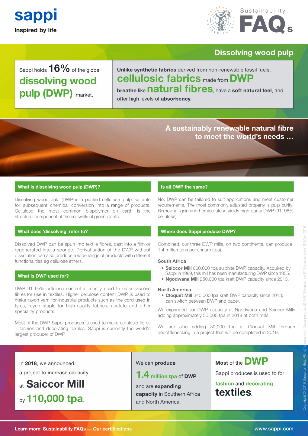 Sappi Faqs Dissolving Wood Pulp