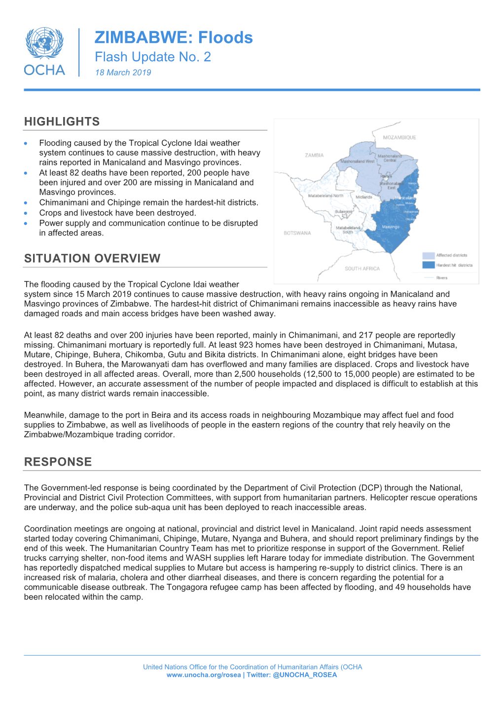 ZIMBABWE: Floods Flash Update No