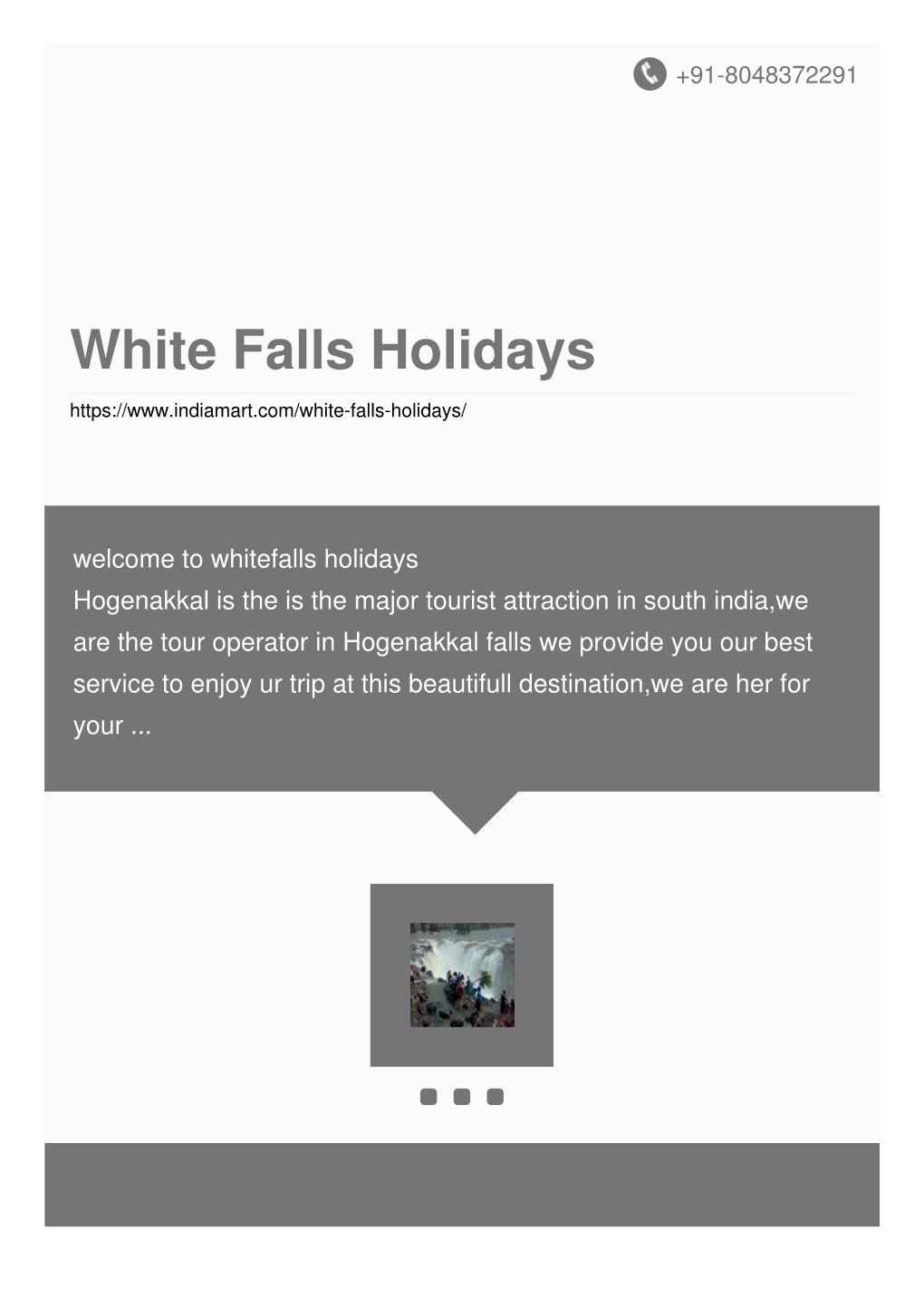 White Falls Holidays