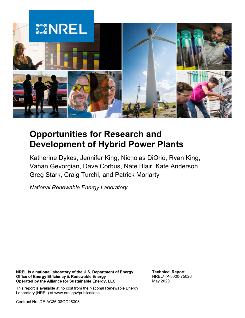 Opportunities for Research and Development of Hybrid Power Plants