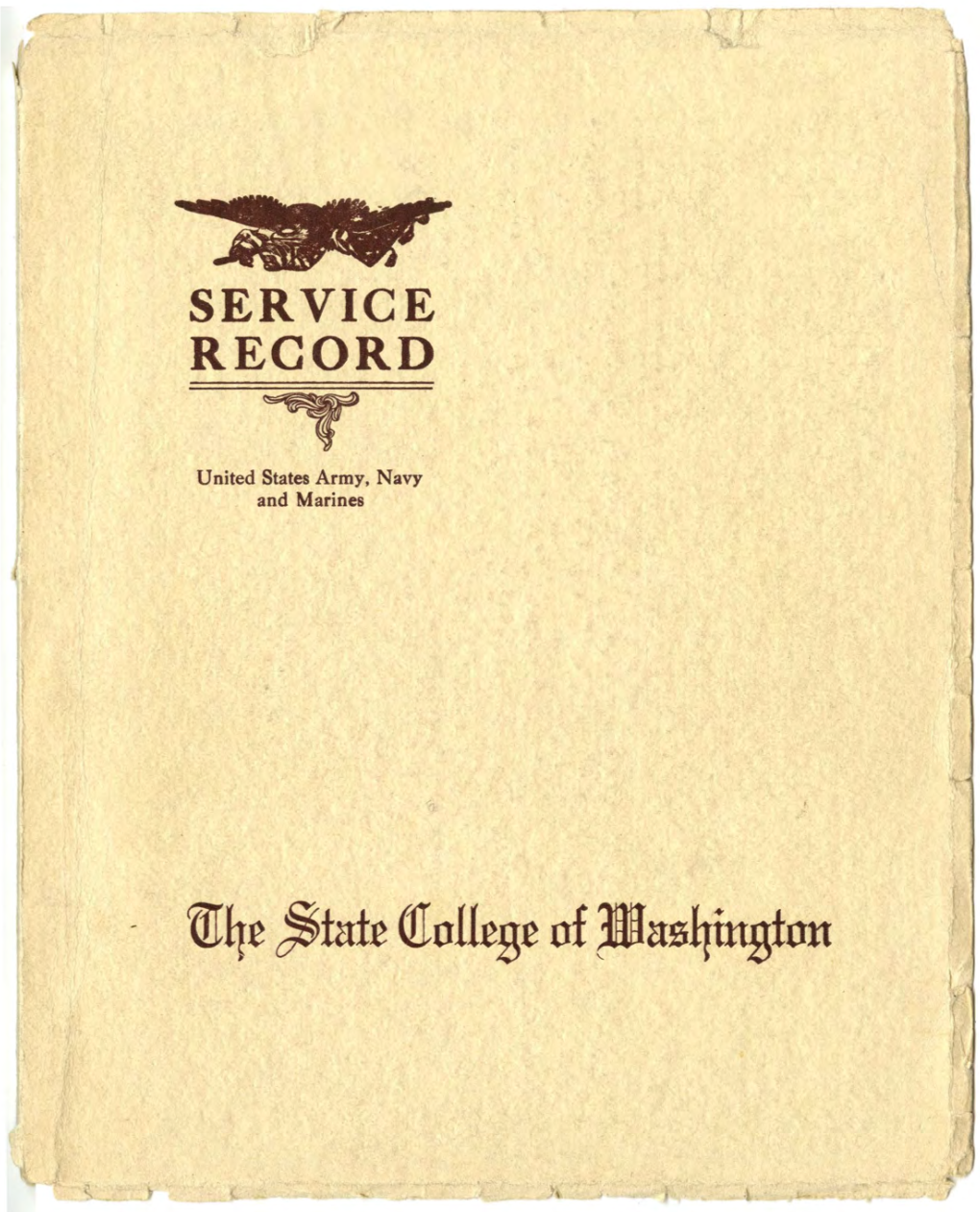 SERVICE RECORD ~ United States Army, Navy and Marines J