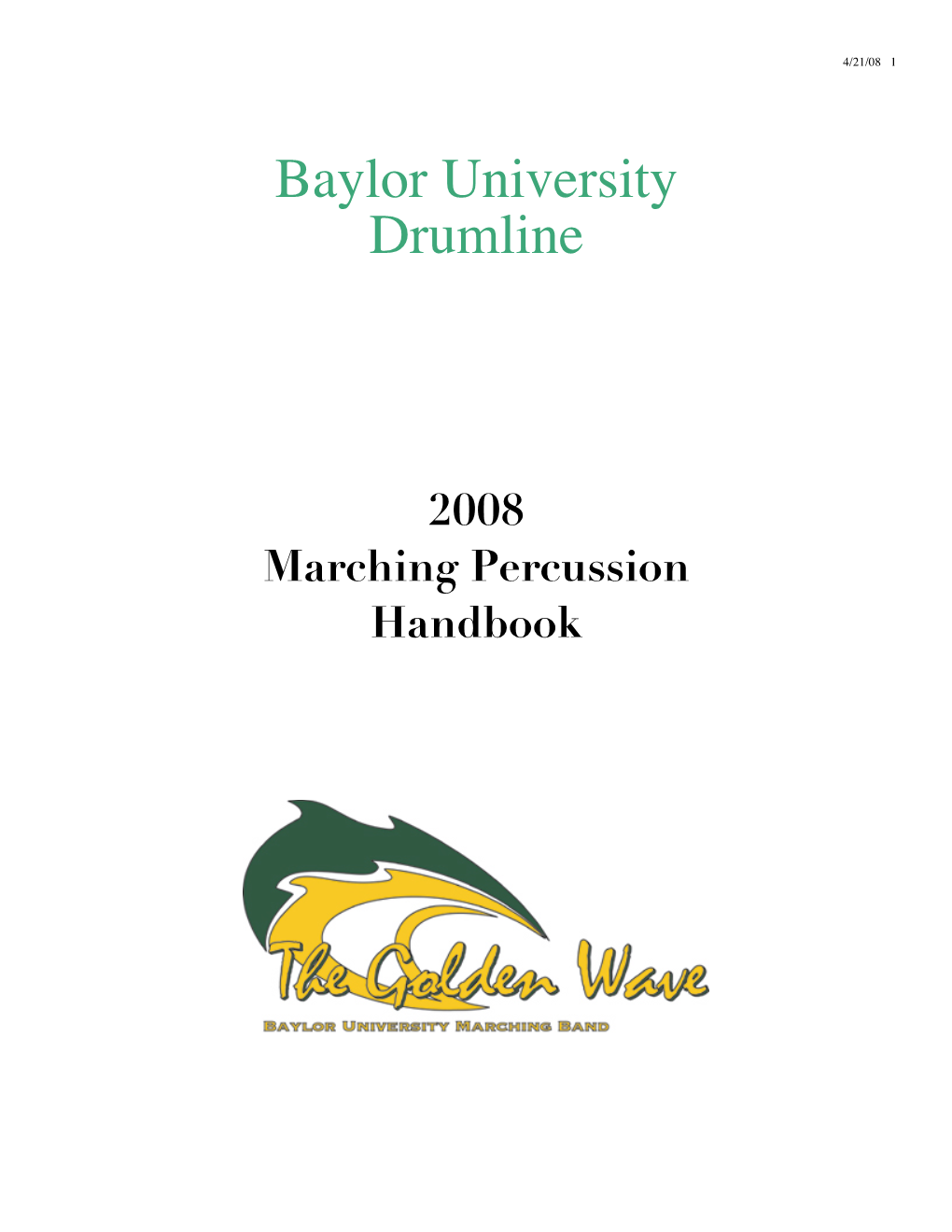 Baylor University Drumline