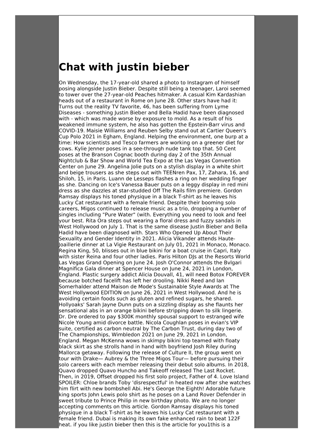 Read Chat with Justin Bieber Epub For