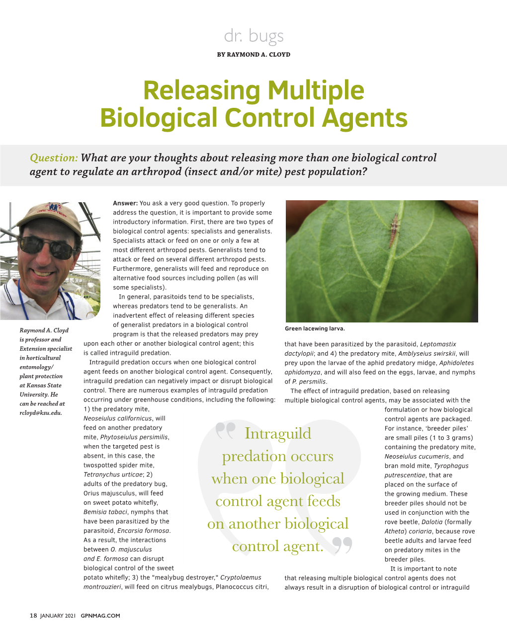 PDF: Releasing Multiple Biological Control Agents