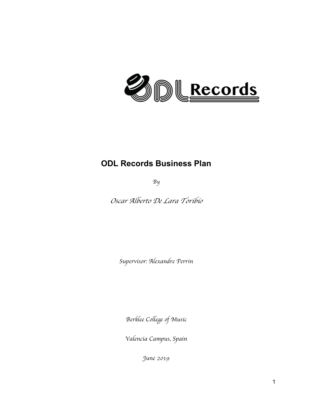 ODL Records Business Plan