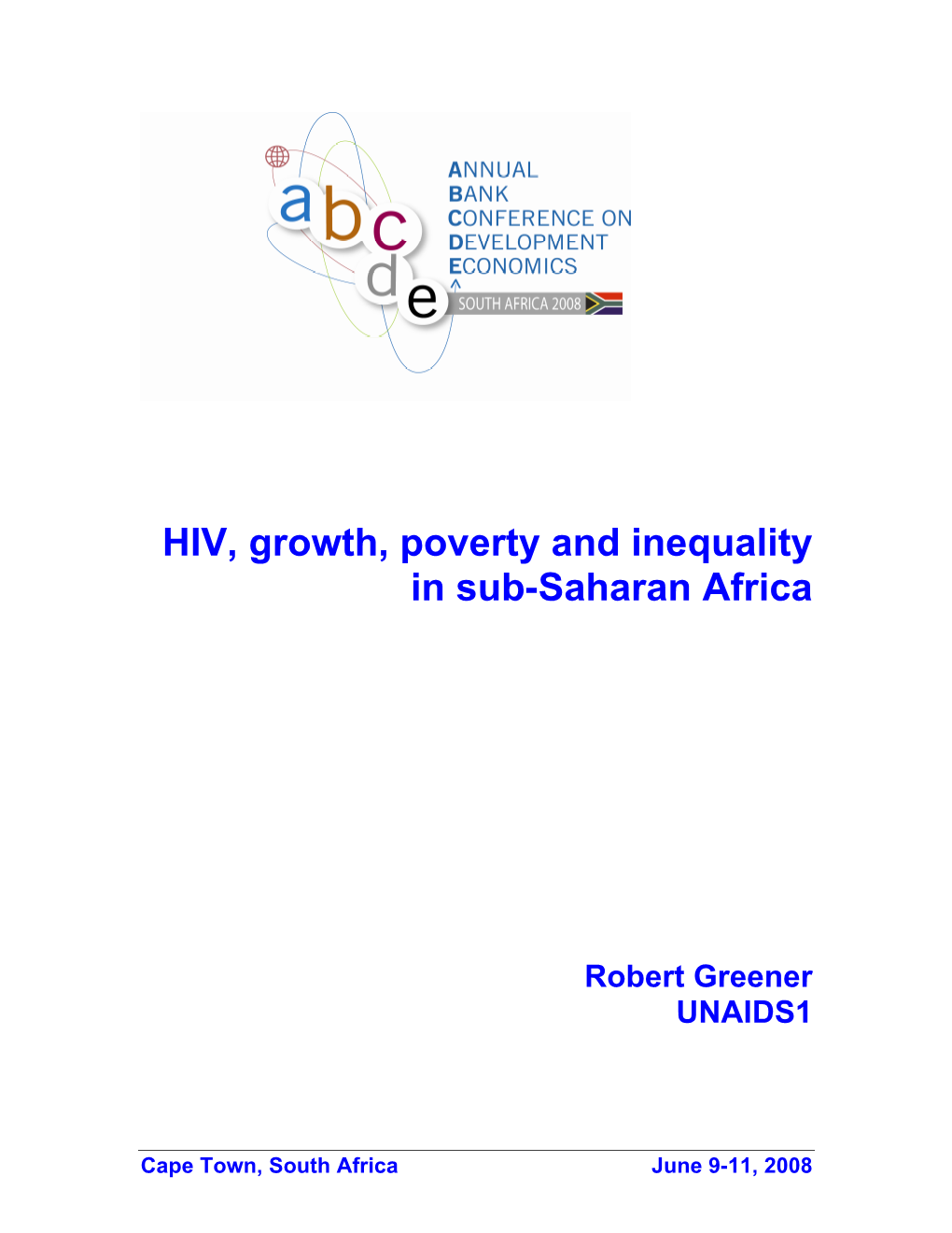 AIDS Poverty and Human Development