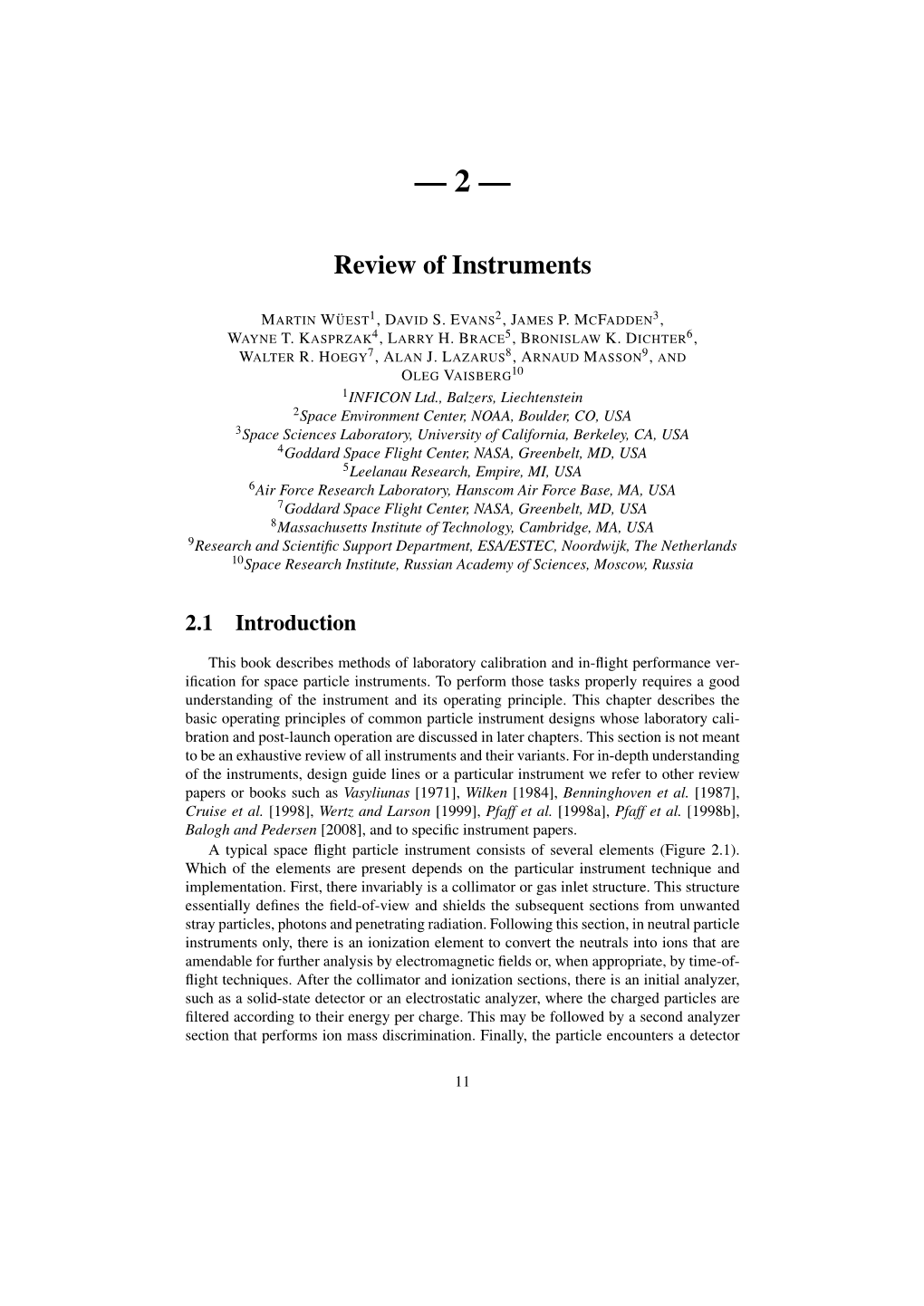 Review of Instruments