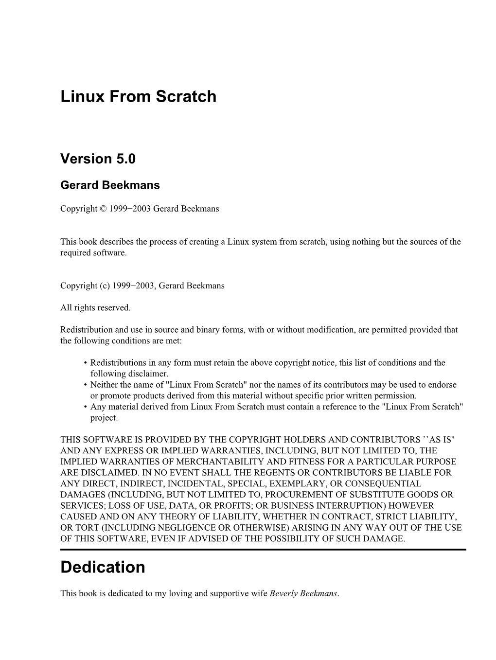 Linux from Scratch