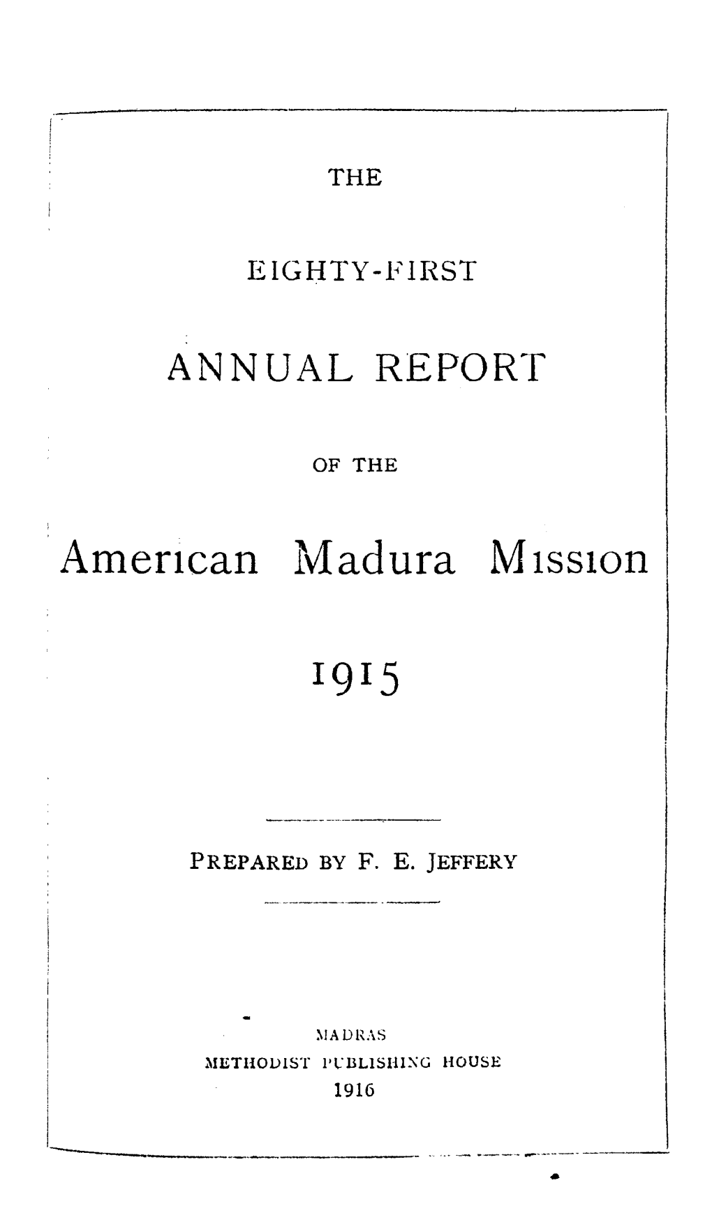 'American Madura Mission