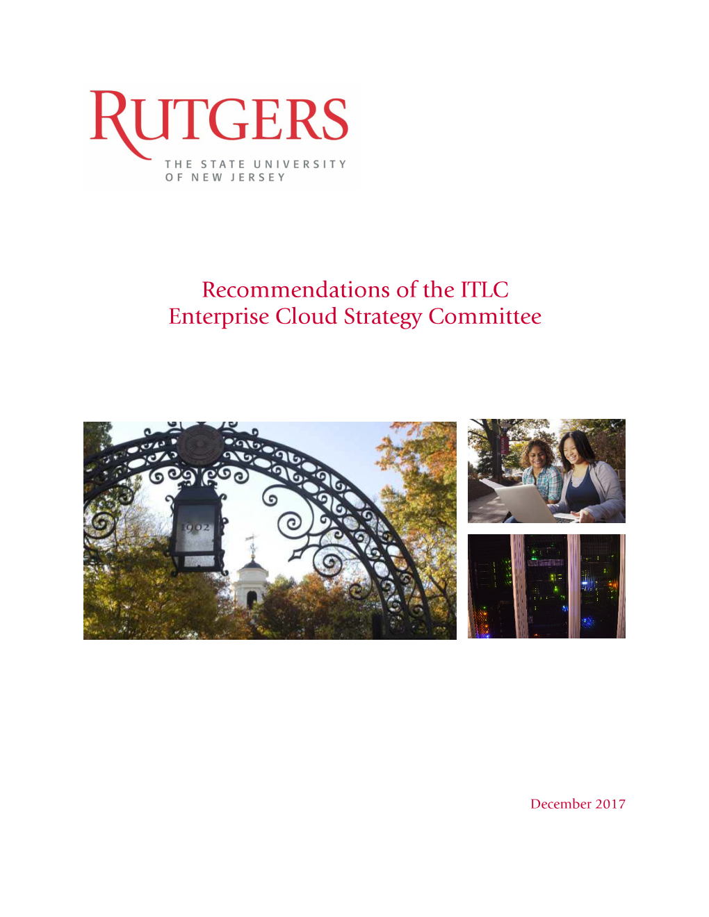 Recommendations of the ITLC Enterprise Cloud Strategy Committee