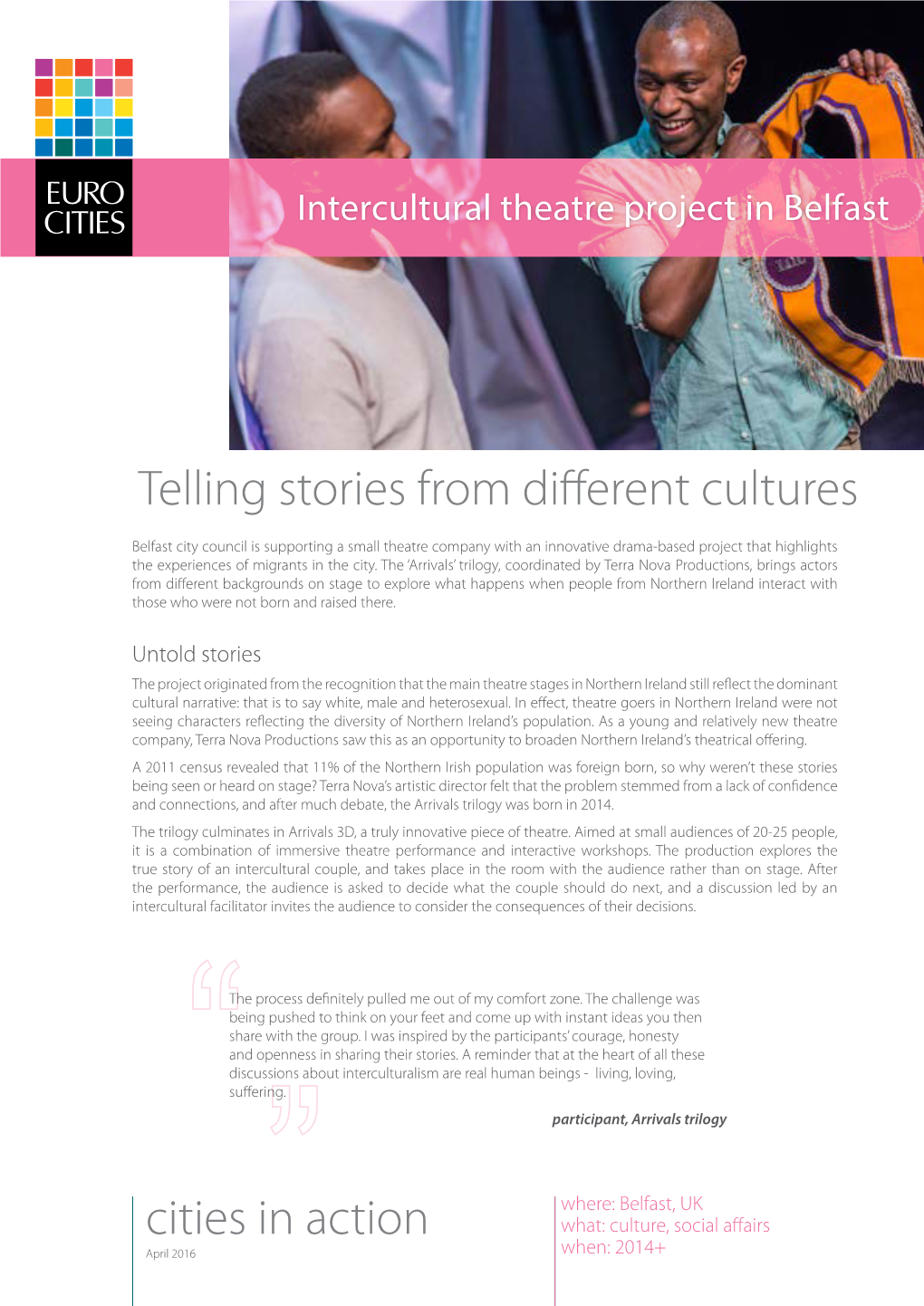 Cities in Action Telling Stories from Different Cultures