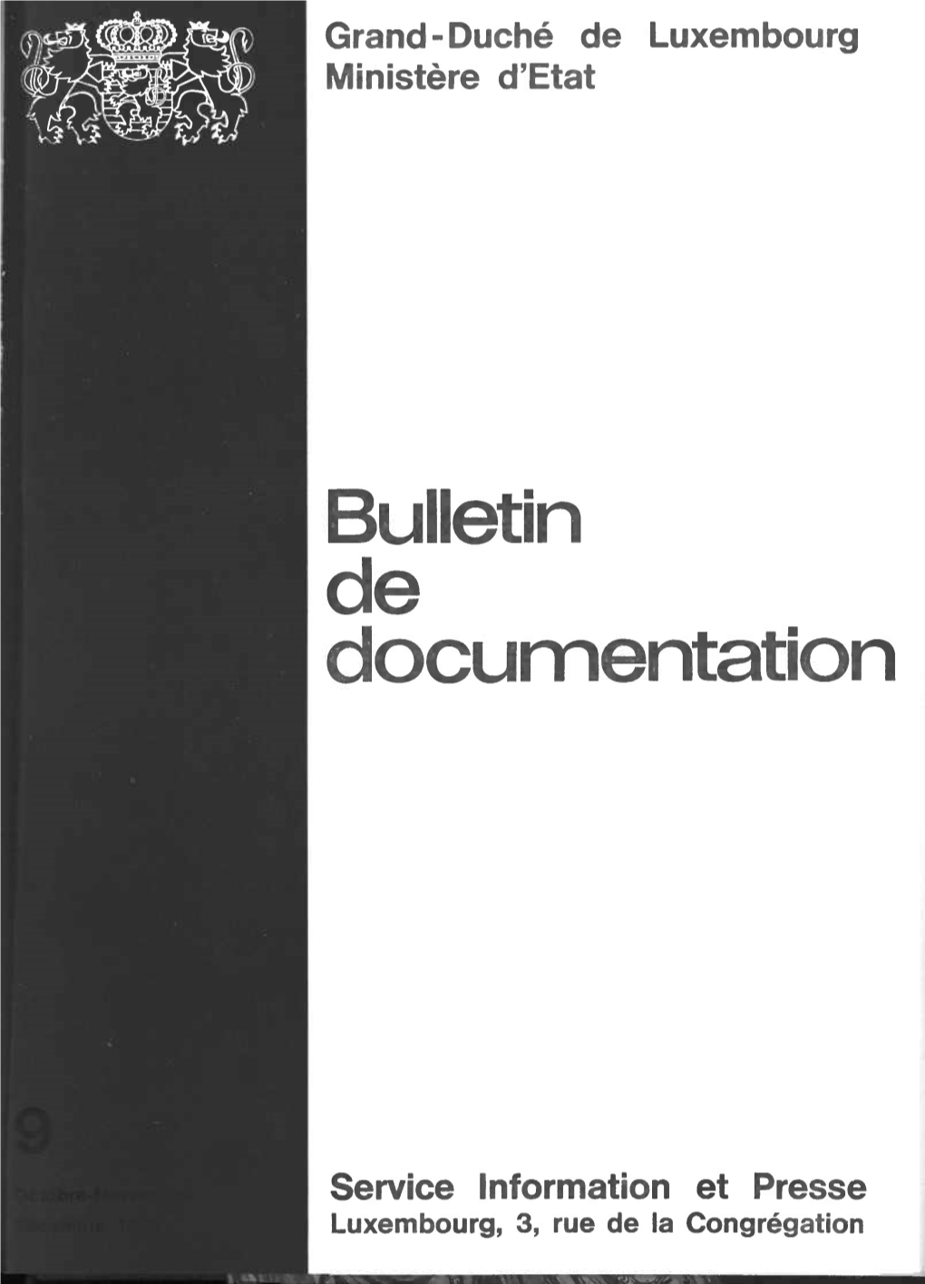 Bulletin De Documentation