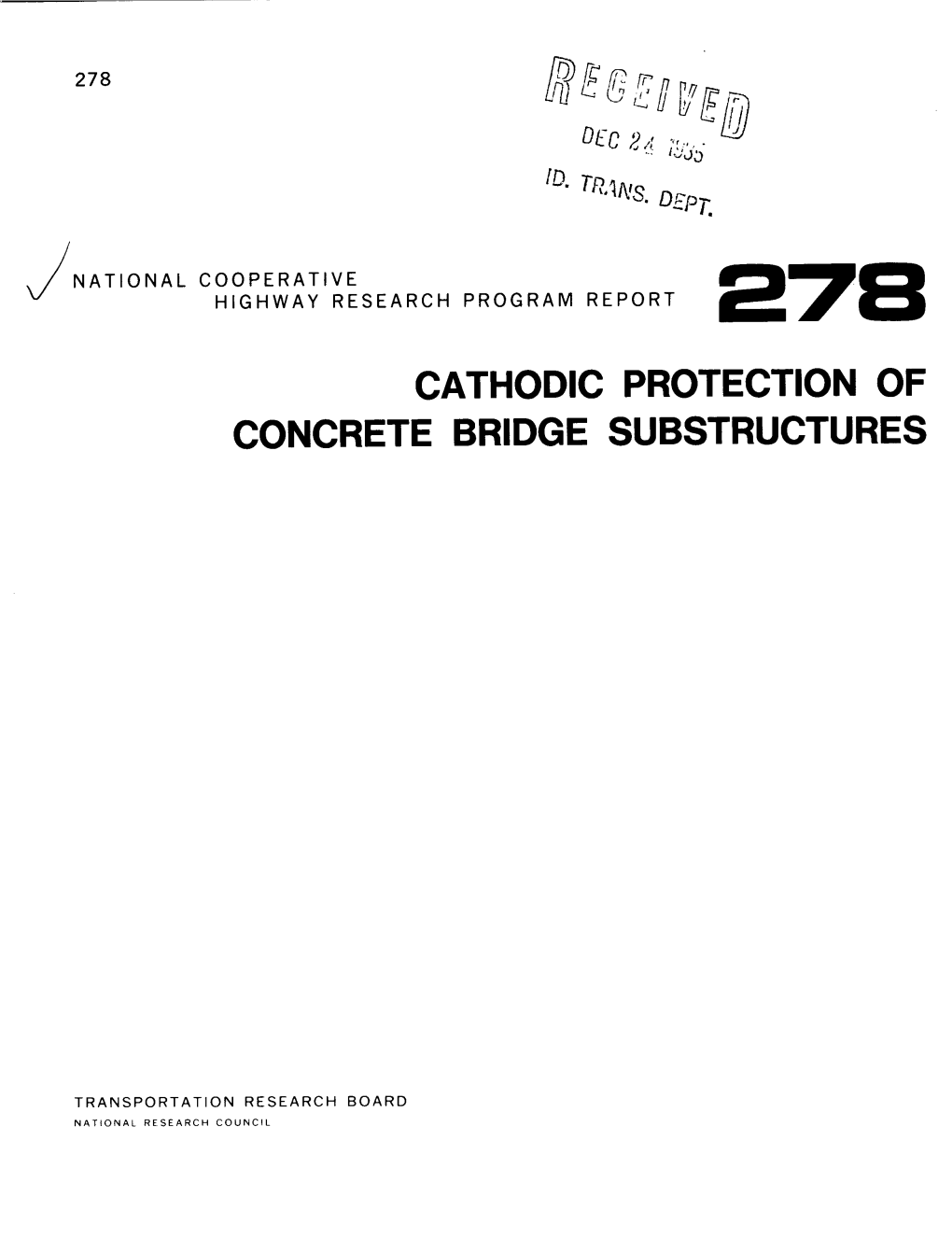 Cathodic Protection of Concrete Bridge Substructures