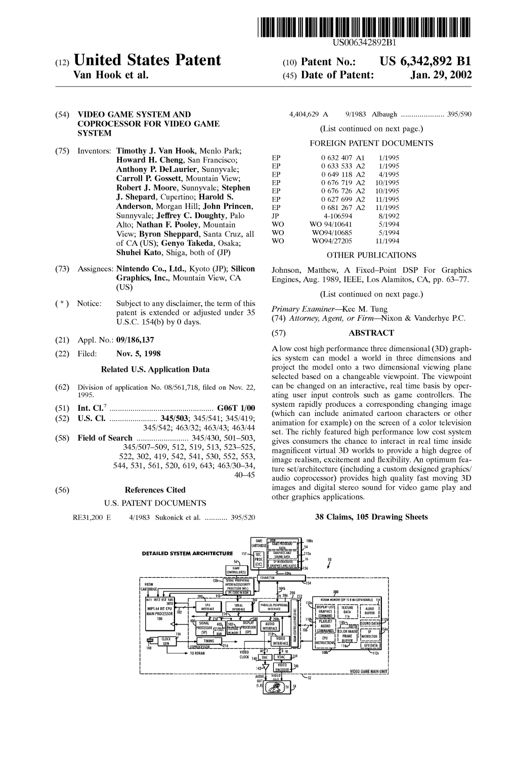 (12) United States Patent (10) Patent No.: US 6,342,892 B1 Van Hook Et Al