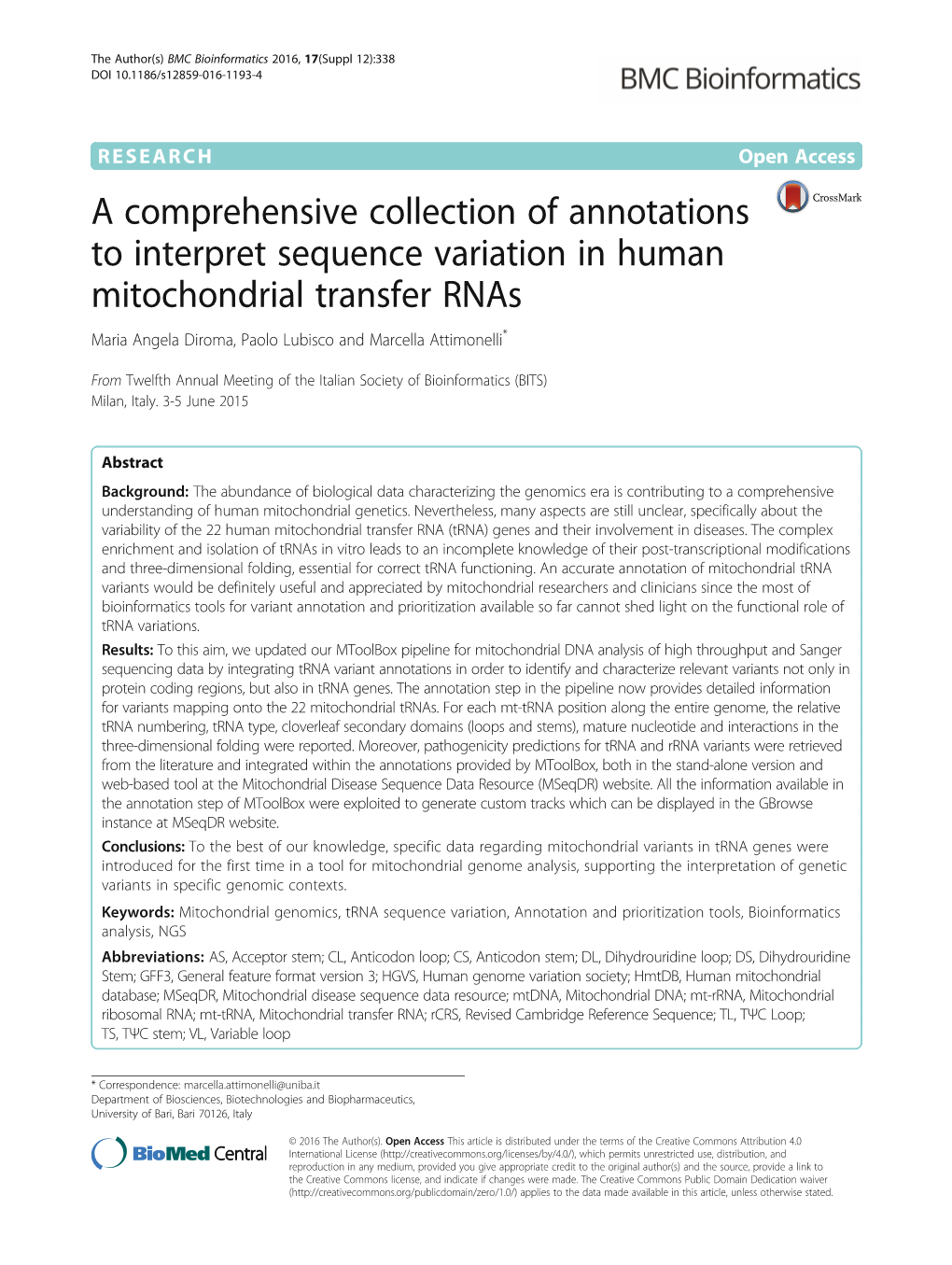 View of the Usage of Mitochondrial Tracks at Mseqdr Gbrowse