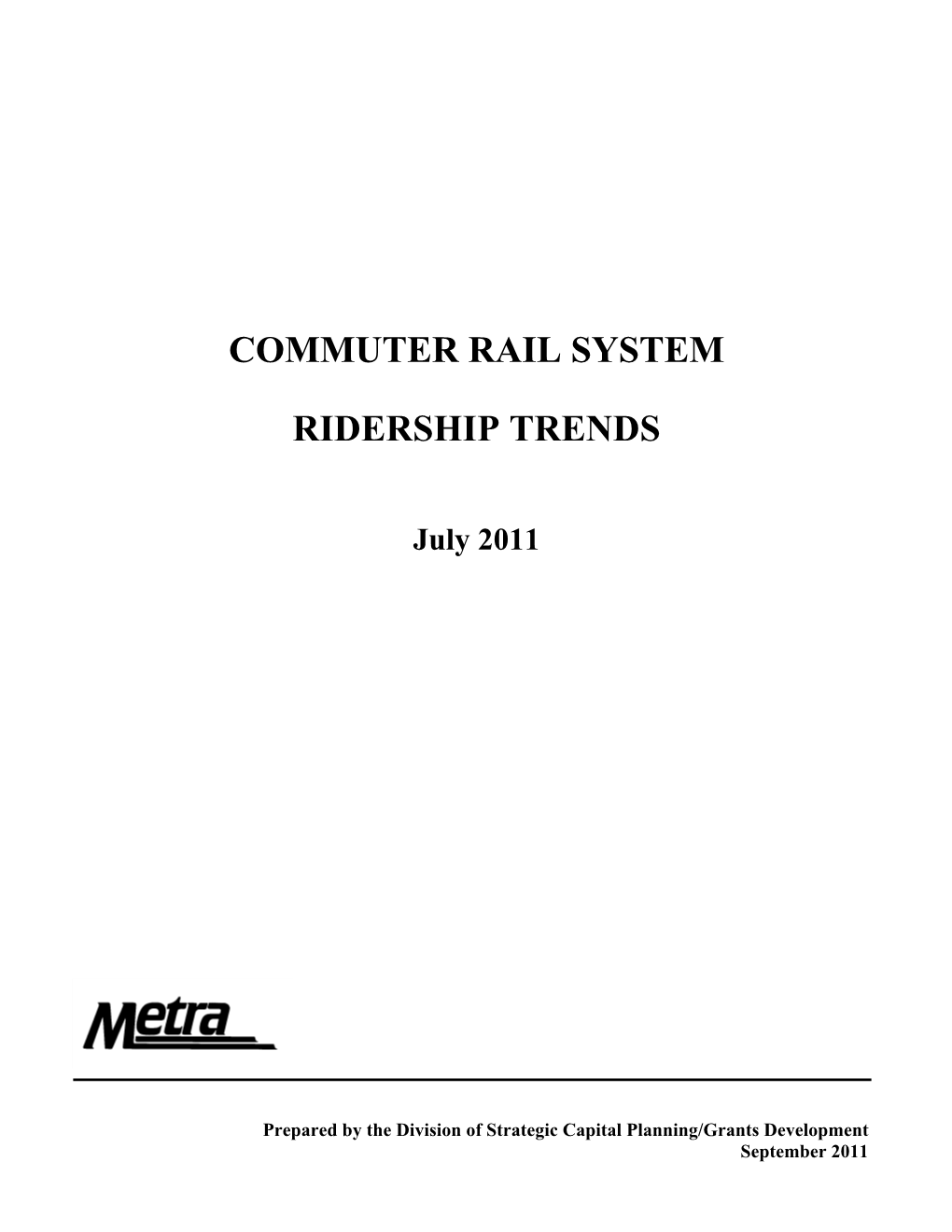 Commuter Rail System Ridership Trends