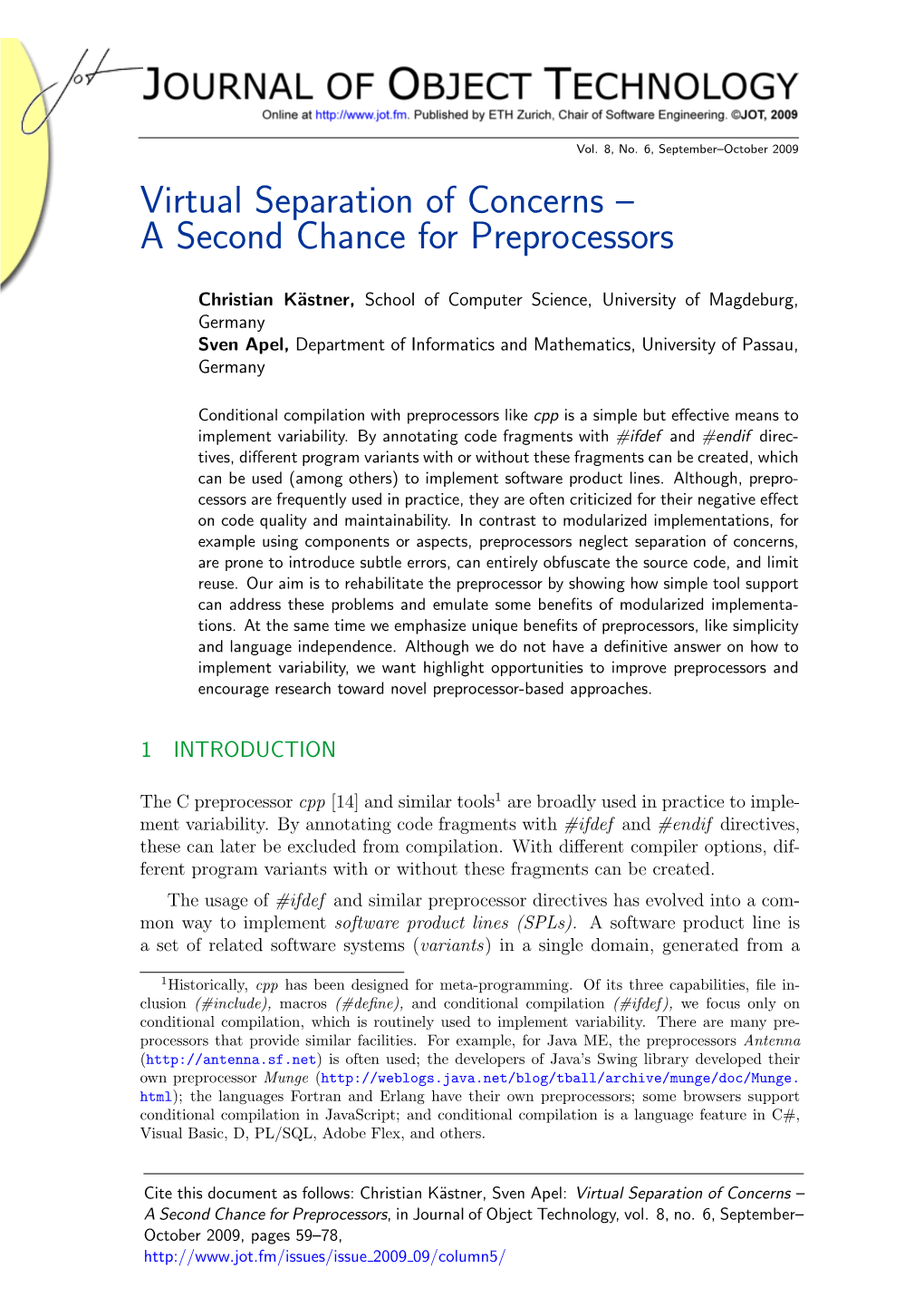 Virtual Separation of Concerns – a Second Chance for Preprocessors