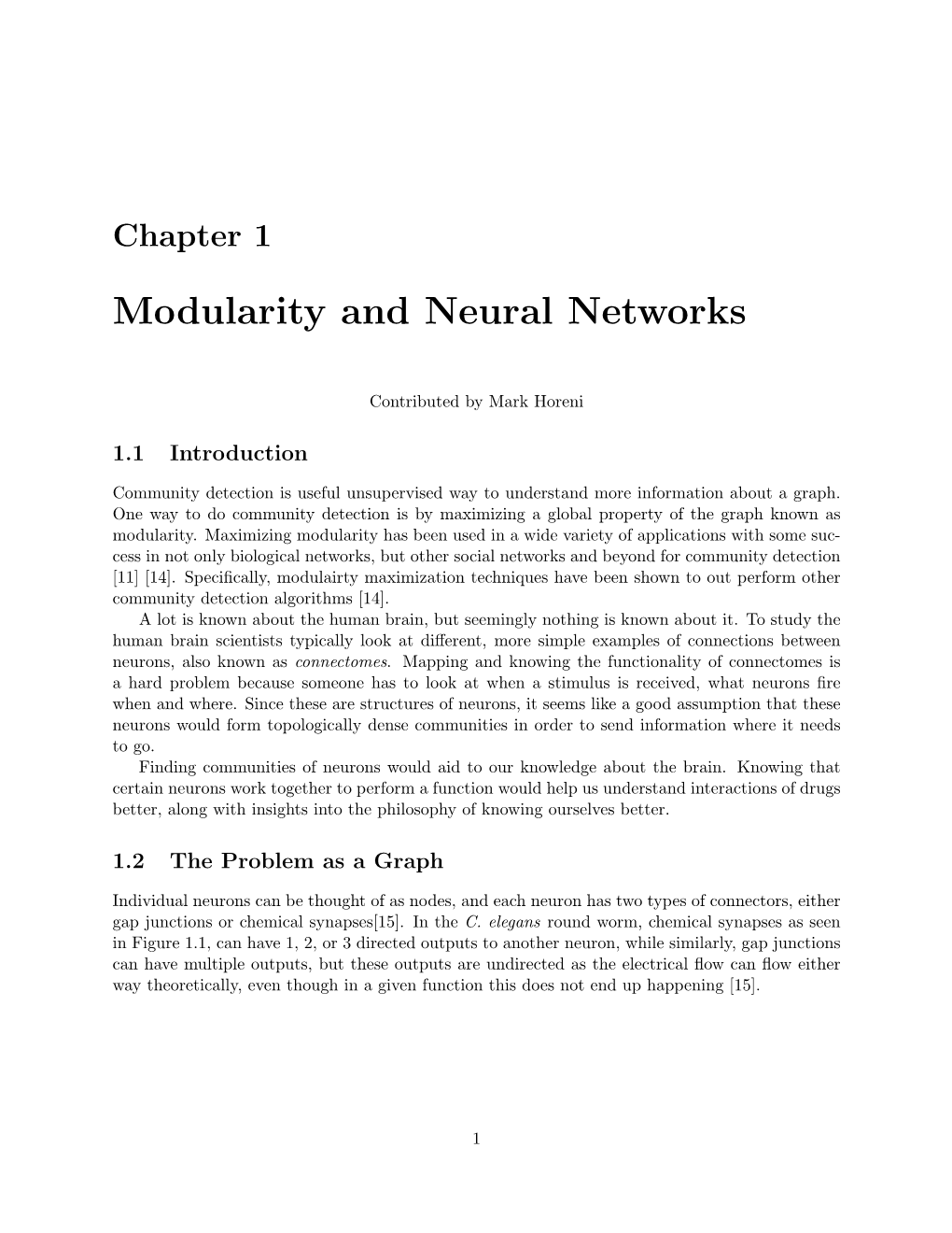 Modularity and Neural Networks