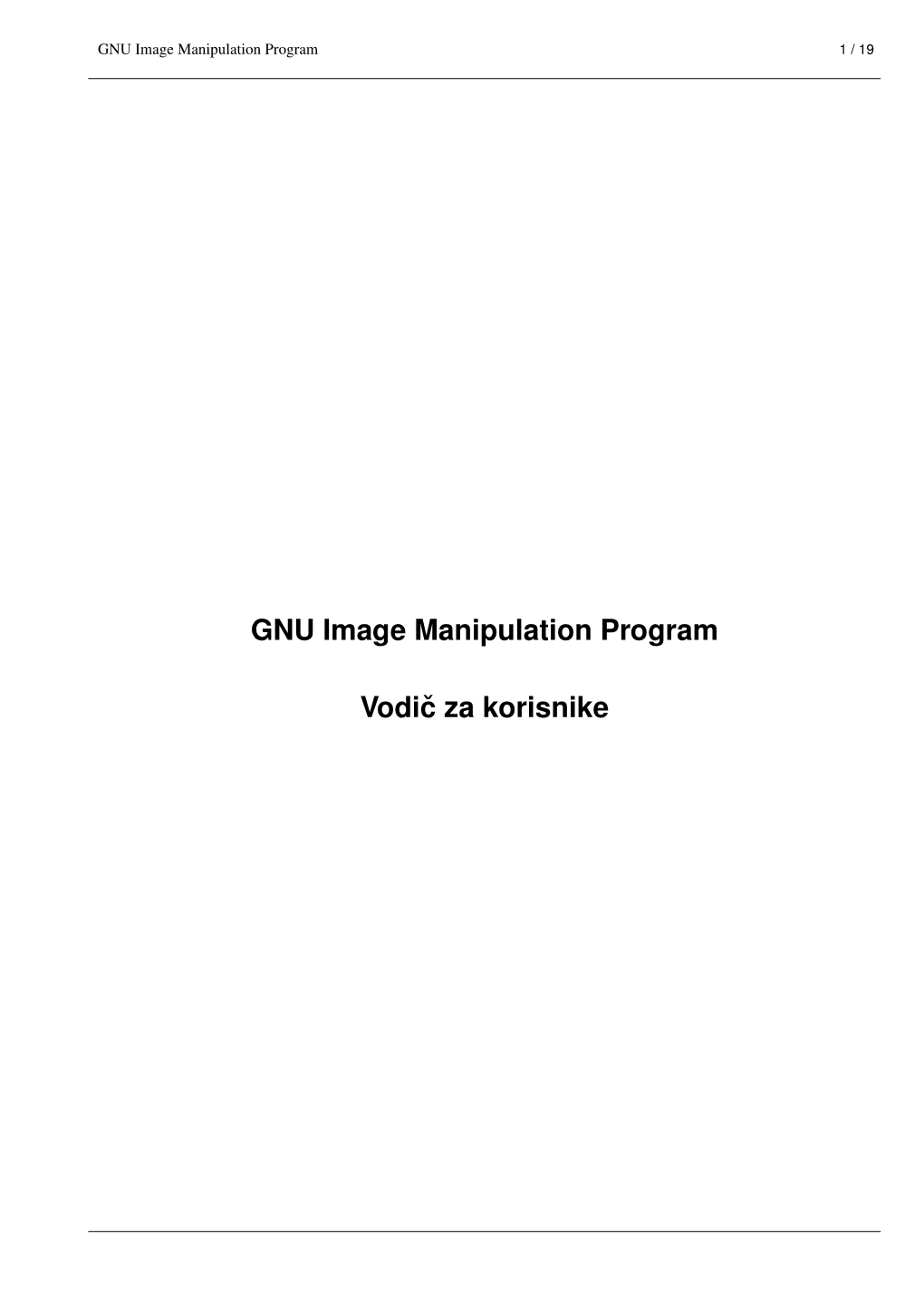 GNU Image Manipulation Program Vodiˇc Za