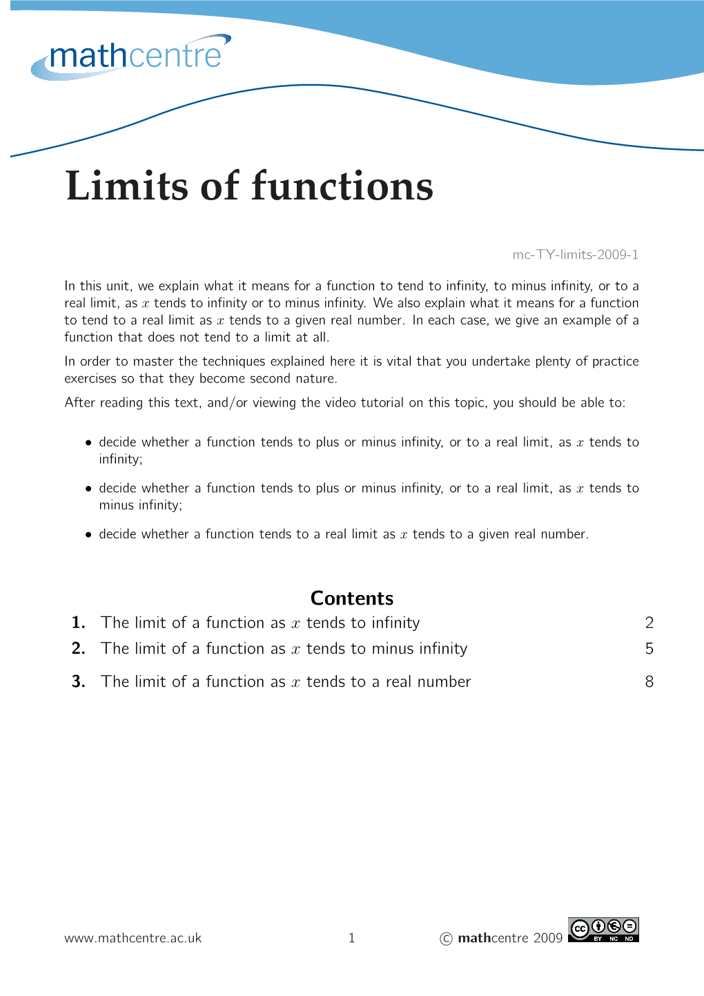 Limits of Functions