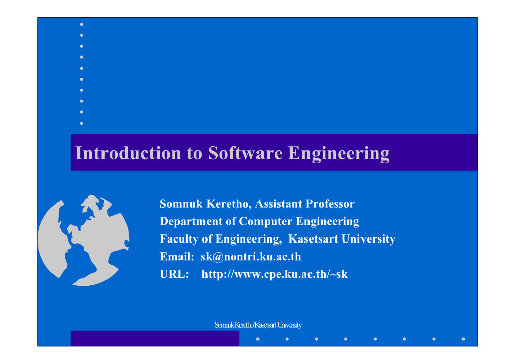 Introduction to Software Engineering