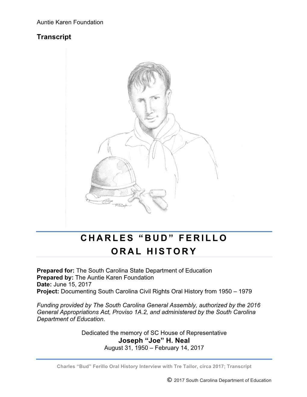Charles “Bud” Ferillo Oral History