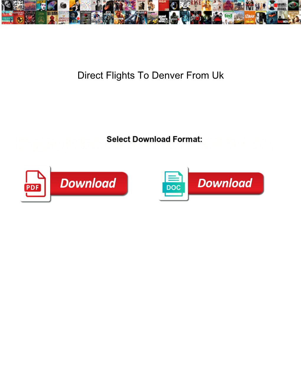 Direct Flights to Denver from Uk