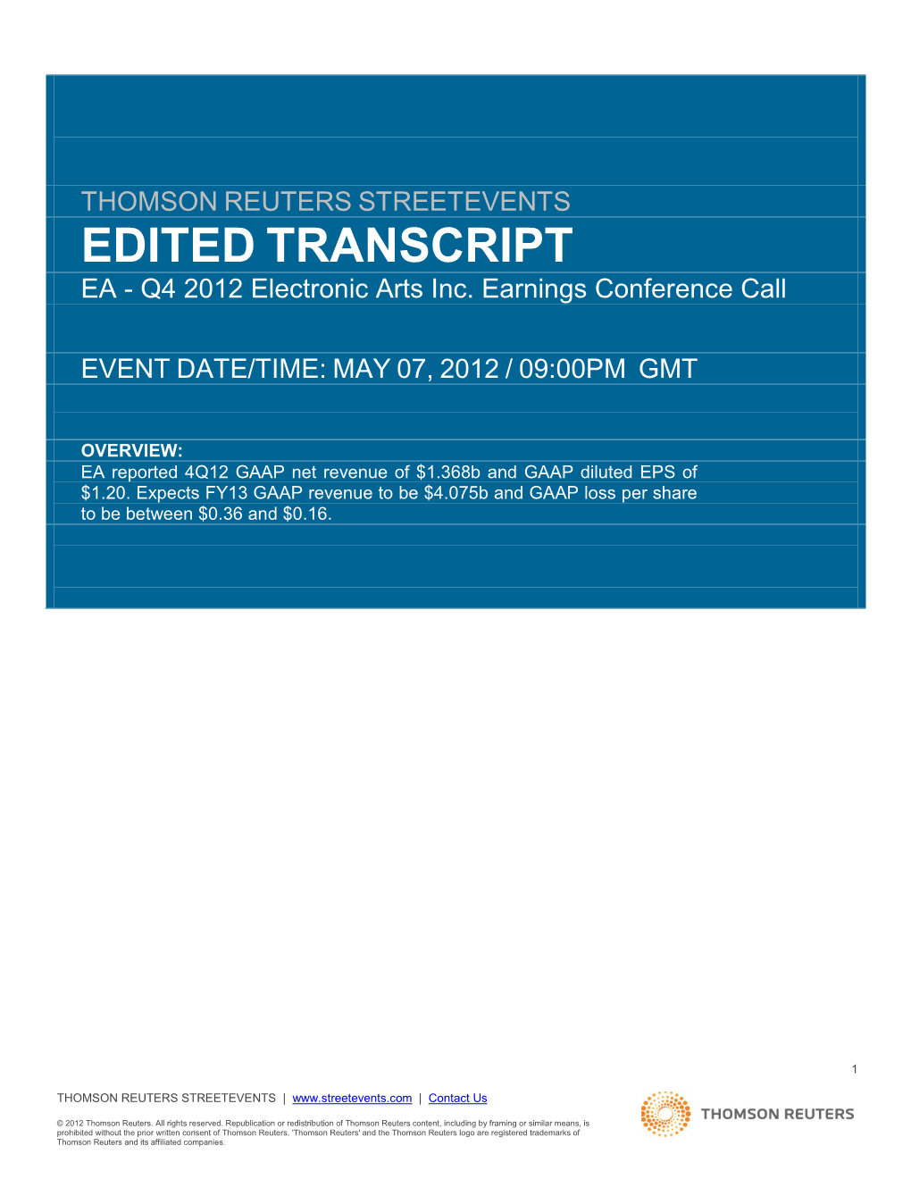 Event Transcripts Are Based, Companies May Make Projections Or Other Forward-Looking Statements Regarding a Variety of Items