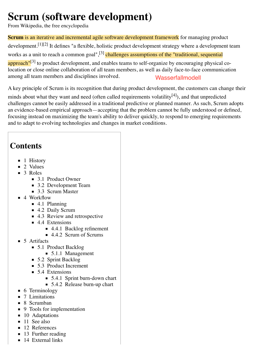 Scrum (Software Development) from Wikipedia, the Free Encyclopedia