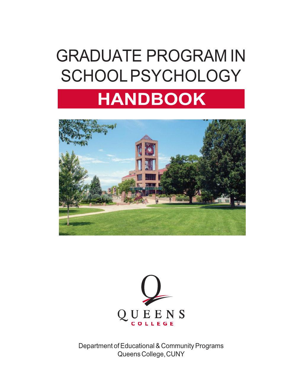 Graduate Program in School Psychology Handbook