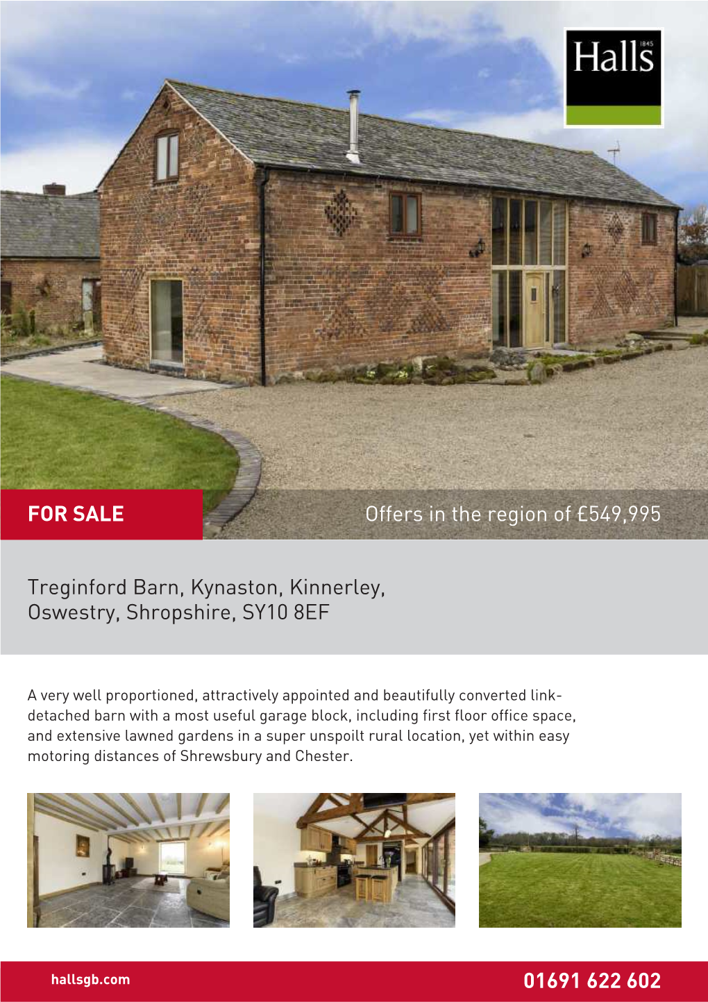 Treginford Barn, Kynaston, Kinnerley, Oswestry, Shropshire, SY10 8EF