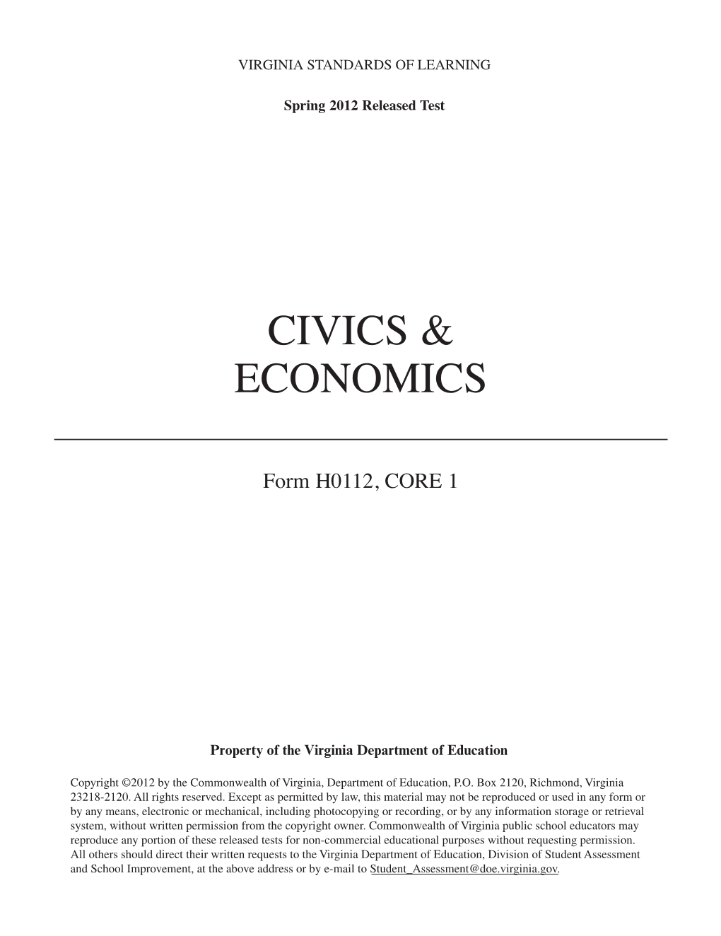 Civics & Economics