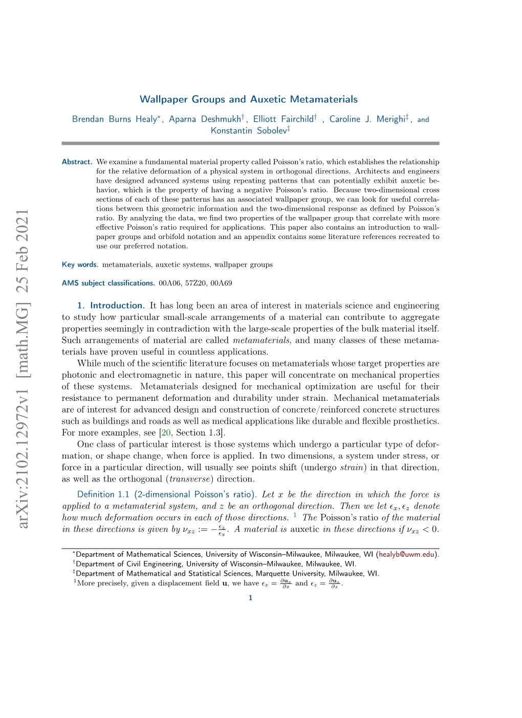 Wallpaper Groups and Auxetic Metamaterials