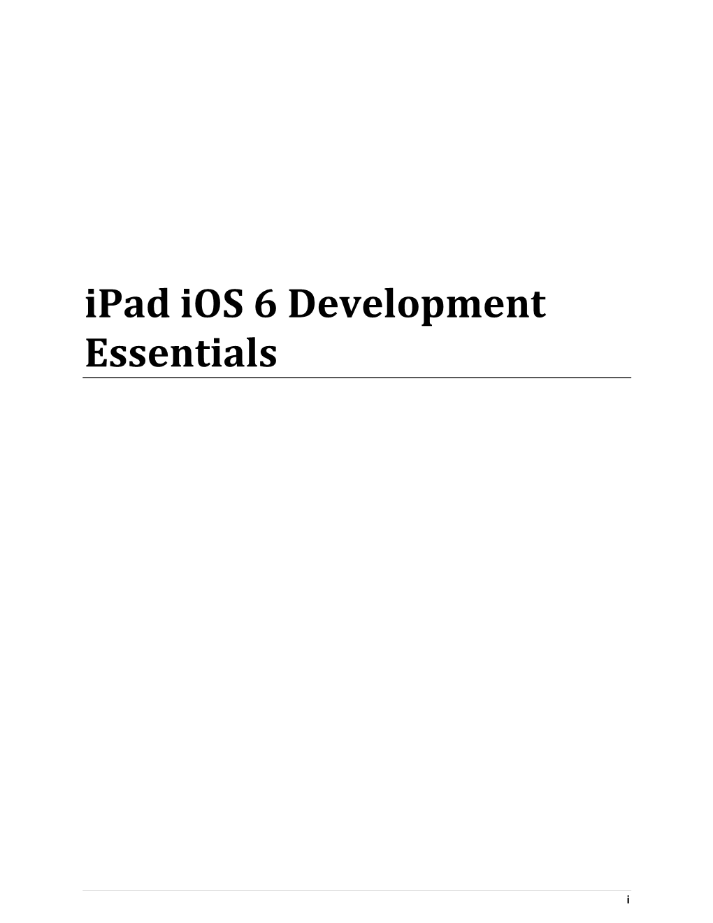 Ipad Ios 6 Development Essentials