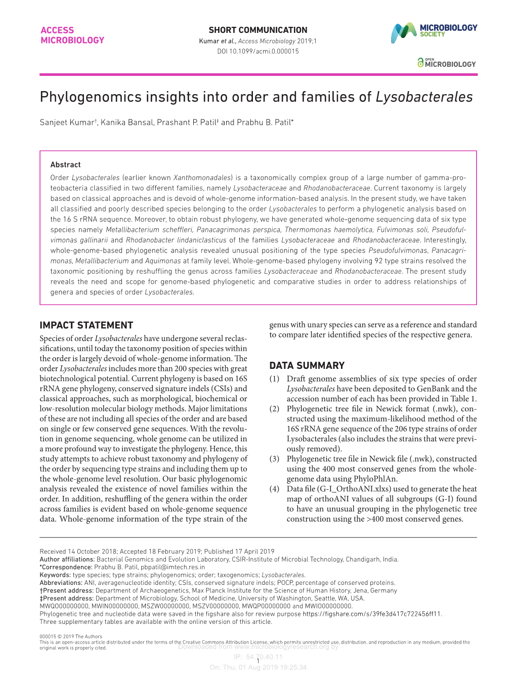 Phylogenomics Insights Into Order and Families of Lysobacterales