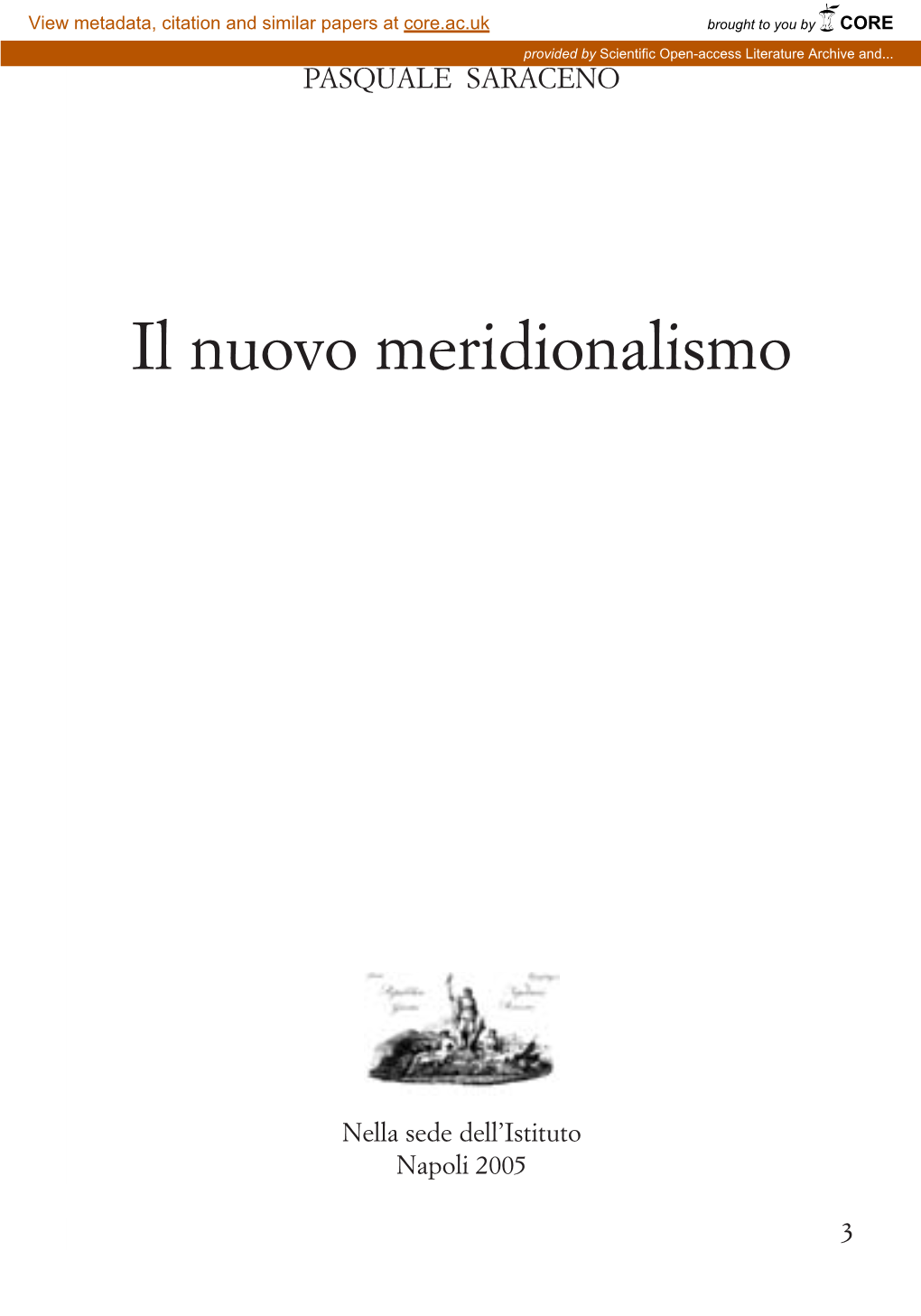 Il Nuovo Meridionalismo