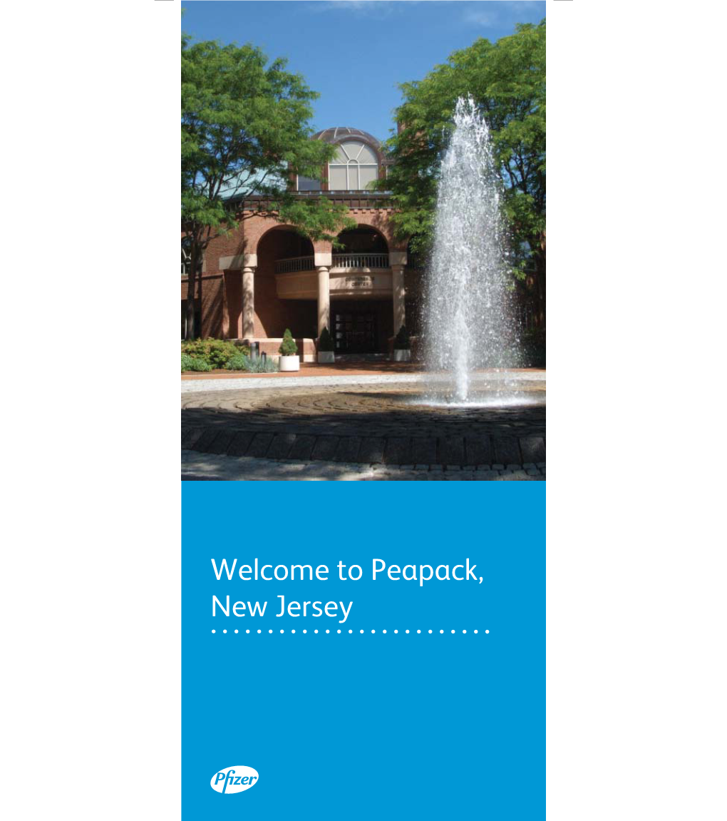 Pfizer Site Brochure Peapack.Indd