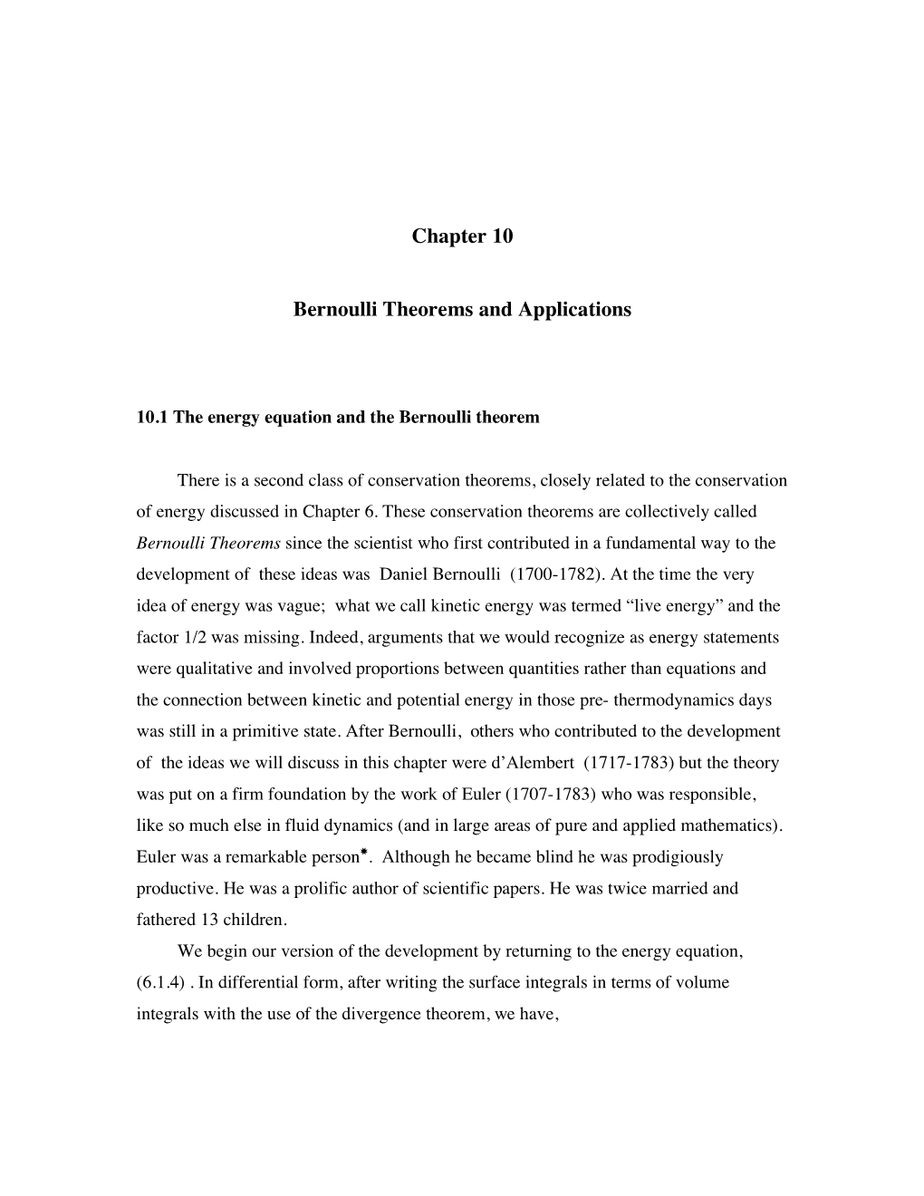 Chapter 10 Bernoulli Theorems and Applications